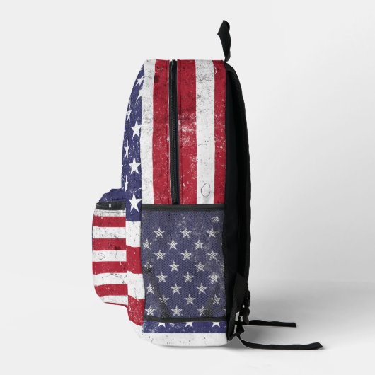 USA Vlag Patriottisch Amerikaans Rood Wit Blauw Bedrukte Rugzak (Rechts)