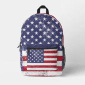  USA Vlag Patriottisch Amerikaans Rood Wit Blauw Bedrukte Rugzak (Voorkant)