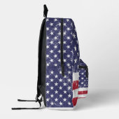  USA Vlag Patriottisch Amerikaans Rood Wit Blauw Bedrukte Rugzak (Links)