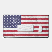 USA Vlag Patriottisch Amerikaans Rood Wit Blauw Bureaumat (Keyboard & Muis)