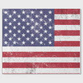  USA Vlag Patriottisch Amerikaans Rood Wit Blauw Cadeaupapier (Vlak)