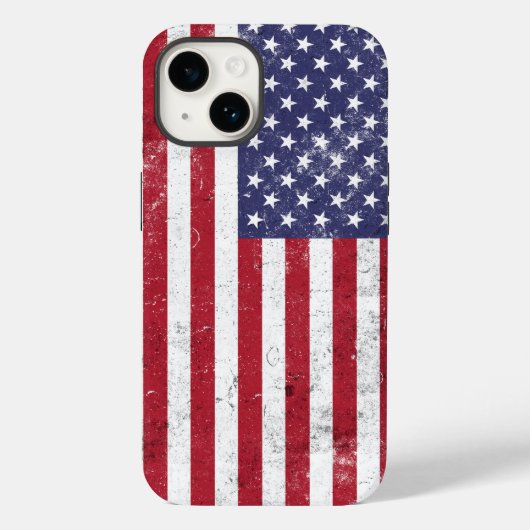  USA Vlag Patriottisch Amerikaans Rood Wit Blauw Case-Mate iPhone Case (Achterkant)