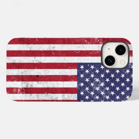 USA Vlag Patriottisch Amerikaans Rood Wit Blauw Case-Mate iPhone Case (Achterkant (horizontaal))
