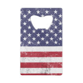  USA Vlag Patriottisch Amerikaans Rood Wit Blauw Creditkaart Flessenopener (Achterkant)