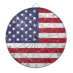  USA Vlag Patriottisch Amerikaans Rood Wit Blauw Dartbord