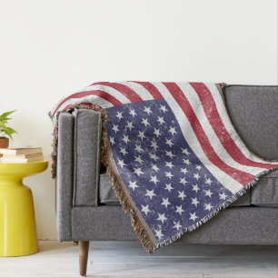 USA Vlag Patriottisch Amerikaans Rood Wit Blauw Deken