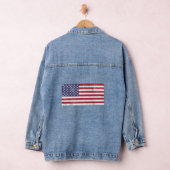 USA Vlag Patriottisch Amerikaans Rood Wit Blauw Denim Jacket (Hangar)