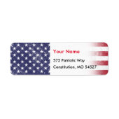  USA Vlag Patriottisch Amerikaans Rood Wit Blauw Etiket (Voorkant)