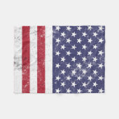  USA Vlag Patriottisch Amerikaans Rood Wit Blauw Fleece Deken (Voorkant (Horizontaal))