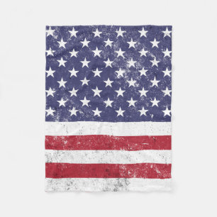USA Vlag Patriottisch Amerikaans Rood Wit Blauw Fleece Deken