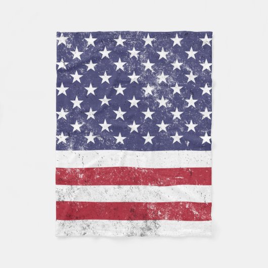  USA Vlag Patriottisch Amerikaans Rood Wit Blauw Fleece Deken (Voorkant)