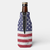 USA Vlag Patriottisch Amerikaans Rood Wit Blauw Flesjeskoeler (Fles Achterkant)