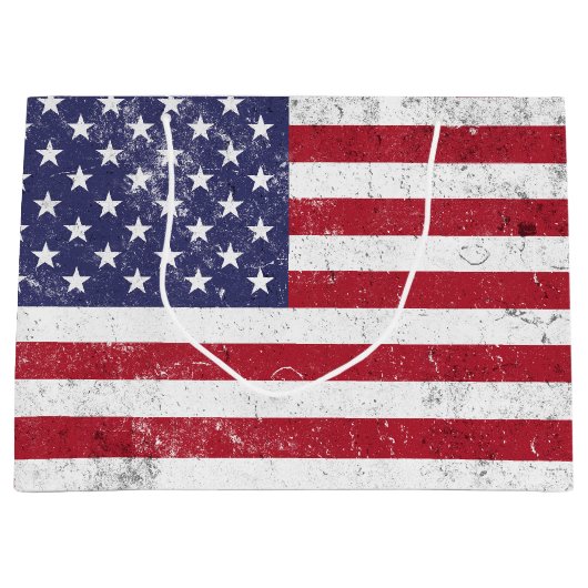  USA Vlag Patriottisch Amerikaans Rood Wit Blauw Groot Cadeauzakje (Voorkant)