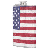 USA Vlag Patriottisch Amerikaans Rood Wit Blauw Heupfles (Links)