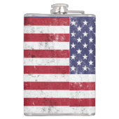 USA Vlag Patriottisch Amerikaans Rood Wit Blauw Heupfles (Achterkant)