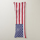  USA Vlag Patriottisch Amerikaans Rood Wit Blauw Lichaamskussen (Voorkant Verticaal)