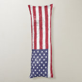  USA Vlag Patriottisch Amerikaans Rood Wit Blauw Lichaamskussen (Achterkant (Verticaal))