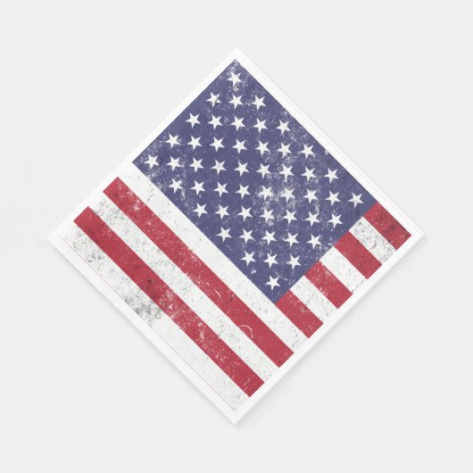  USA Vlag Patriottisch Amerikaans Rood Wit Blauw Servet (Hoek)