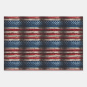 USA vlag patriottisch blauw en rood oud houten Inpakpapier Vel (Voorkant 3)