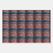  USA vlag patriottisch blauw en rood oud houten Inpakpapier Vel (Voorkant 2)