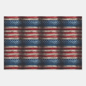  USA vlag patriottisch blauw en rood oud houten Inpakpapier Vel (Voorkant)
