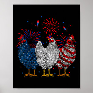 USA vlag Patriottische Kip Lover 4 juli 1 Poster