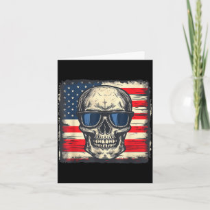 Usa vlag patriottische schedel shirt onafhankelijk kaart
