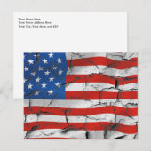 USA Vlag Peeling Paint Briefkaart (Voorkant / Achterkant)