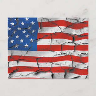 USA Vlag Peeling Paint Briefkaart