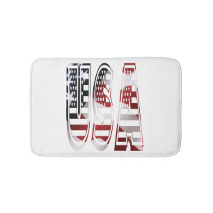 USA vlag Prachtige kleurrijke Fab Badmat
