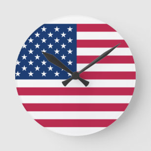 usa-vlag ronde klok