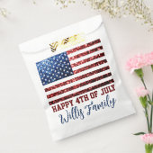 USA vlag rood blauw sparkles glitters 4th Juli naa Bedankzakje (Gezegeld)