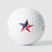 USA Vlag Rood Blauw & Wit, Geschenken op maat, Cal Golfballen (Voorkant)