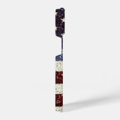 USA vlag rood goud blauw rustieke sparkles Monogra iPhone Hoesje (Rechterkant)