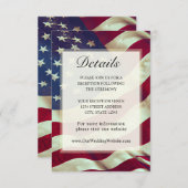 USA Vlag Rood Wit Blauw Amerikaans Patriottisch Hu Informatiekaartje (Voorkant / Achterkant)