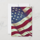 USA Vlag Rood Wit Blauw Amerikaans Patriottisch Hu RSVP Kaartje (Achterkant)