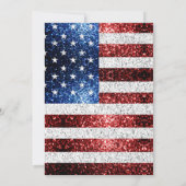 USA vlag rood wit blauw sparkles 4th juli BBQ Kaart (Achterkant)