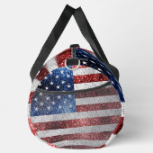 USA vlag rood wit blauw sparkles Custom naam Plunjezak (Rechts)