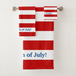 USA Vlag Rood Wit Strepen Gelukkig 4th van juli Bad Handdoek