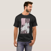 USA Vlag Roze Vat Racing Racer Paardrijden Rod T-shirt (Voorkant volledig)