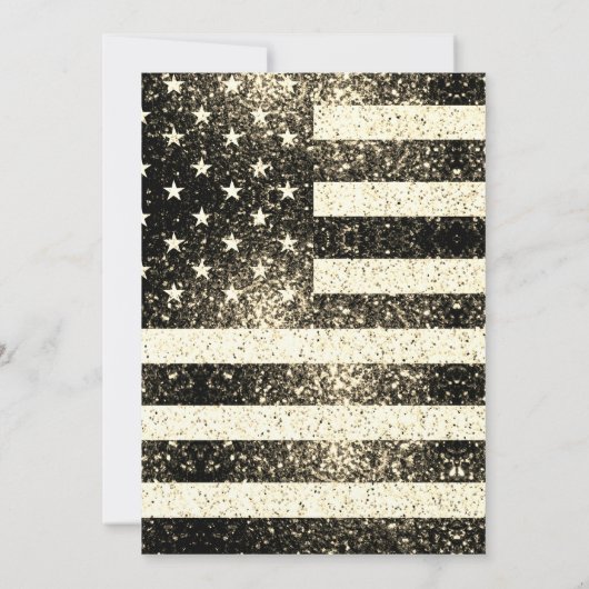USA vlag Rustiek goud sepia Sparkles 4th juli fees Kaart (Achterkant)