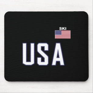 Usa Vlag Skiteam Cool Ski-uitrusting Voor Skier  Muismat