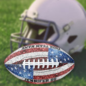 USA vlag sprankelt bling Aangepaste naam en uw tea American Football