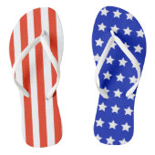 USA vlag sterren strepen rood blauw 4th van juli Teenslippers (Voetbed)