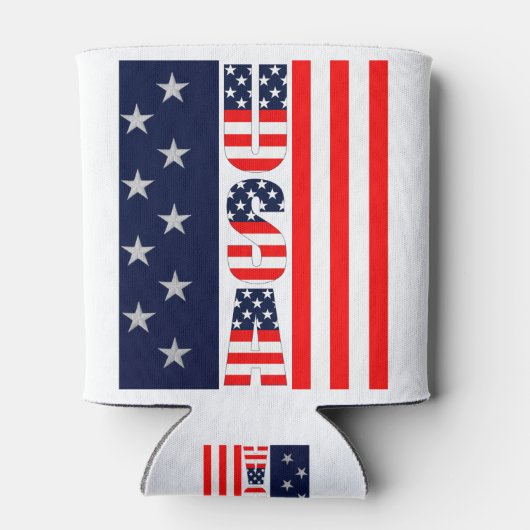 USA Vlag Sterren & Stripes Custom Blikjeskoeler (Achterkant)
