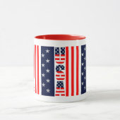USA Vlag Sterren & Stripes Custom Two-Tone Mok (Midden)