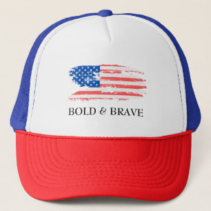USA VLAG STOUT & DAPPER HOED TRUCKER PET