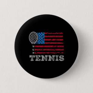 Usa Vlag Tennis Mannen Vrouwen Us Tennis Liefhebbe Ronde Button 5,7 Cm