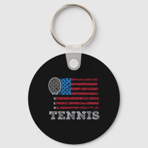 Usa Vlag Tennis Mannen Vrouwen Us Tennis Liefhebbe Sleutelhanger