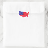 USA Vlag - Verenigde Staten Kaart - Amerika Hart Sticker (Tas)